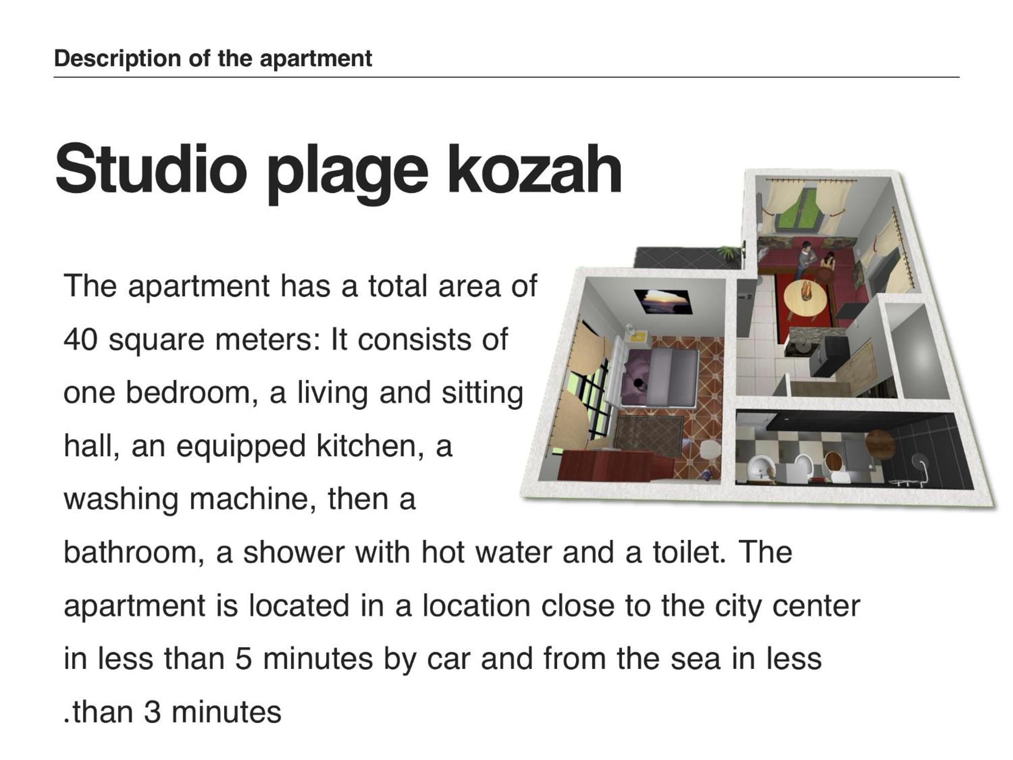 Studio Plage Kozah Tanger Ngoại thất bức ảnh